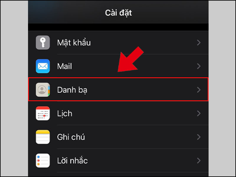 Chọn Danh bạ